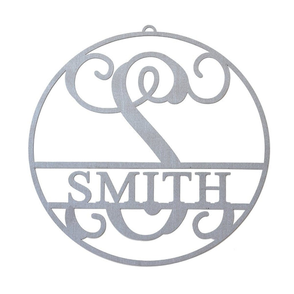 Rusted Orange Craftworks Co. OPTIONS_HIDDEN_PRODUCT Email Subscribers ONLY 15" Metal Circle Monogram with Name