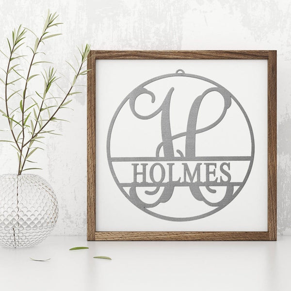 Rusted Orange Craftworks Co. OPTIONS_HIDDEN_PRODUCT Email Subscribers ONLY 15" Metal Circle Monogram with Name