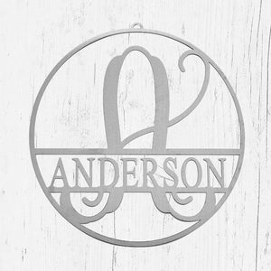 Rusted Orange Craftworks Co. OPTIONS_HIDDEN_PRODUCT Email Subscribers ONLY 15" Metal Circle Monogram with Name