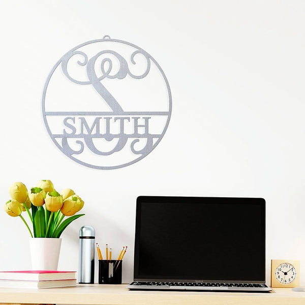 Rusted Orange Craftworks Co. OPTIONS_HIDDEN_PRODUCT Email Subscribers ONLY 15" Metal Circle Monogram with Name