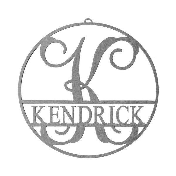 Rusted Orange Craftworks Co. OPTIONS_HIDDEN_PRODUCT Email Subscribers ONLY 15" Metal Circle Monogram with Name