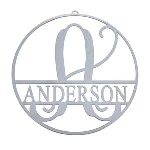 Rusted Orange Craftworks Co. OPTIONS_HIDDEN_PRODUCT Email Subscribers ONLY 15" Metal Circle Monogram with Name