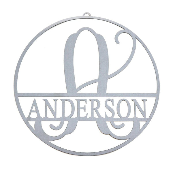 Rusted Orange Craftworks Co. OPTIONS_HIDDEN_PRODUCT Email Subscribers ONLY 15" Metal Circle Monogram with Name