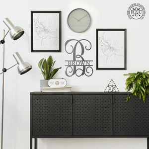 Rusted Orange Craftworks Co. OPTIONS_HIDDEN_PRODUCT Special Offer 16" Fancy Letter Monogram - Custom Metal Family Sign House Name Plates