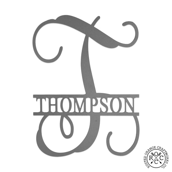 Rusted Orange Craftworks Co. OPTIONS_HIDDEN_PRODUCT Special Offer 16" Fancy Letter Monogram - Custom Metal Family Sign House Name Plates