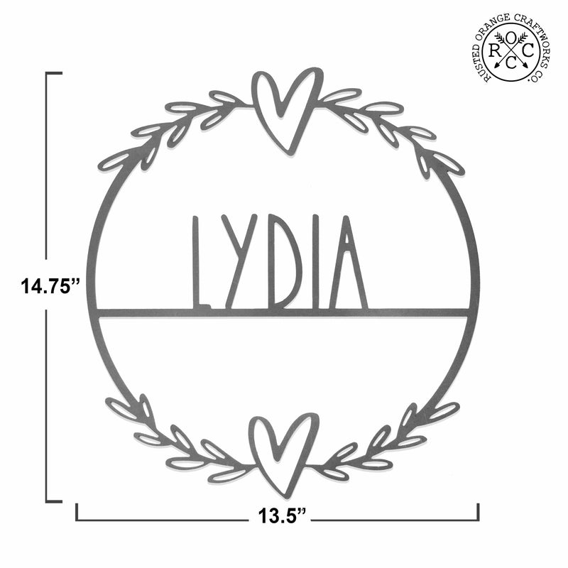 Flower shop sign hearts dimensions