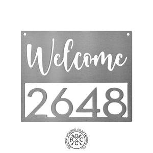 address plaque welcome style
