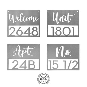 address plaque style comparisons