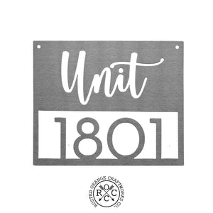 address plaque unit style