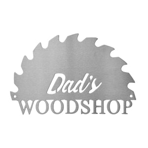 just for him woodshop sign