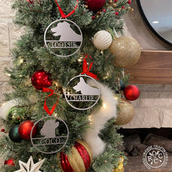 Personalized Pet Ornament Set of 2 Custom Pet Christmas Tree