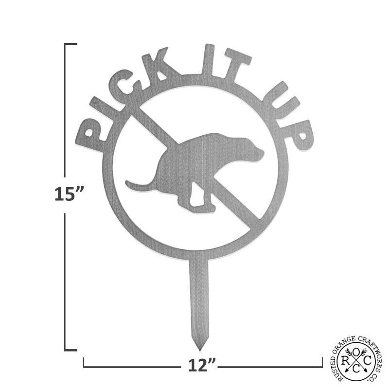 Pick up the poop yard sign dimensions