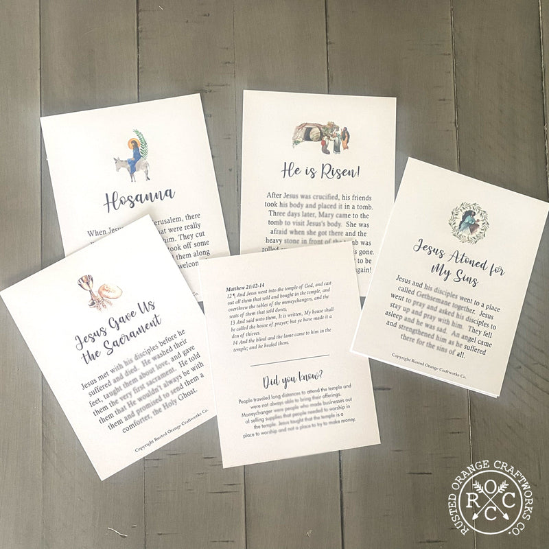 resurrection week story cards