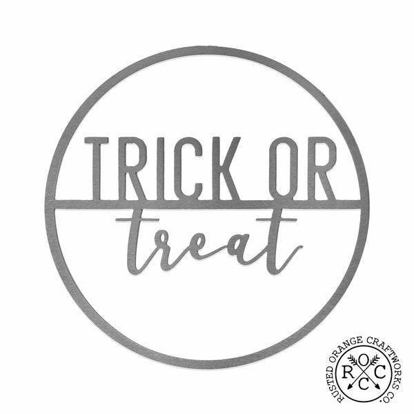 Rusted Orange Craftworks Co. Seasonal & Holiday Decorations 11.5 inch / Trick or Treat Minimalist Fall Greetings - 7 Styles - Front Door Hanging Decorations