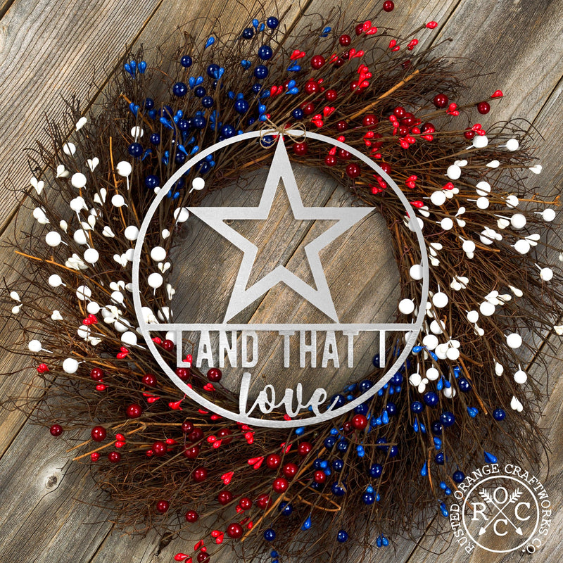 Rusted Orange Craftworks Co. Seasonal & Holiday Decorations Patriotic Star Signs - Fourth of July Patriotic Wreath Home Decor