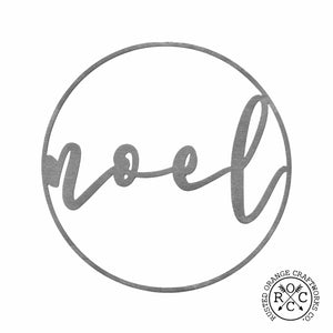 Rusted Orange Craftworks Co. Seasonal & Holiday Decorations Special Offer Minimalist Christmas Greetings - Round Metal Holiday Sign for Front Door