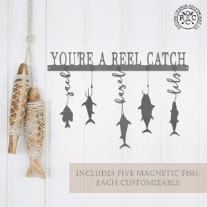 Rusted Orange Craftworks Co. Special Offer Reely Great Family Names Fish Sign Personalized - Father's Day, Dad, Grandpa