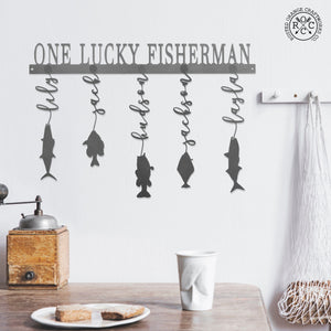 Rusted Orange Craftworks Co. Special Offer Reely Great Family Names Fish Sign Personalized - Father's Day, Dad, Grandpa