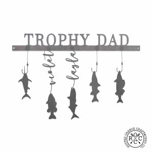 Rusted Orange Craftworks Co. Special Offer Reely Great Family Names Fish Sign Personalized - Father's Day, Dad, Grandpa