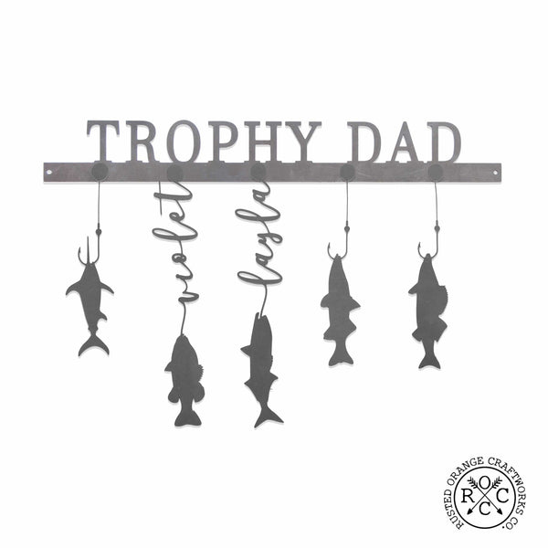 Rusted Orange Craftworks Co. Special Offer Reely Great Family Names Fish Sign Personalized - Father's Day, Dad, Grandpa