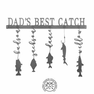 Rusted Orange Craftworks Co. Special Offer Reely Great Family Names Fish Sign Personalized - Father's Day, Dad, Grandpa