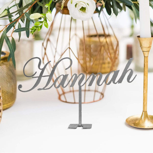 standing name sign on table