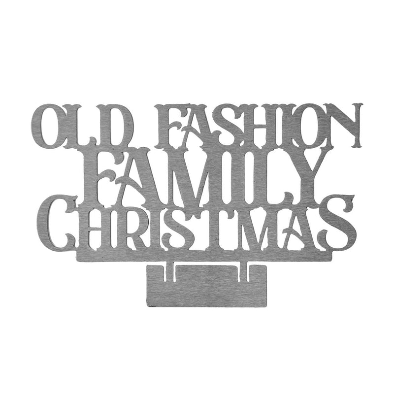 old fashion family Christmas standing sign
