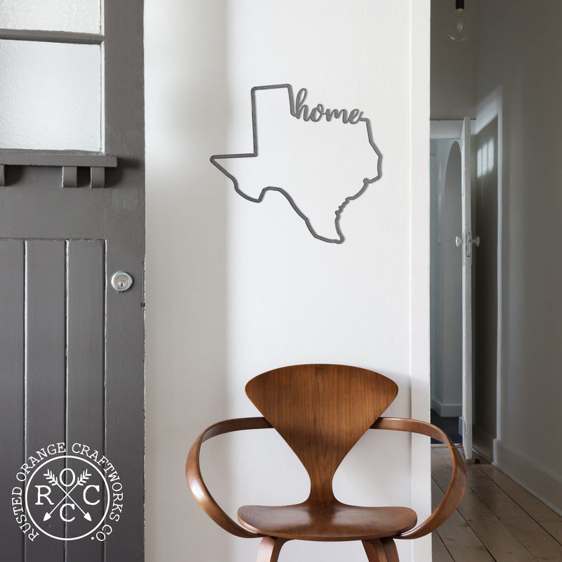 texas state sign on wall