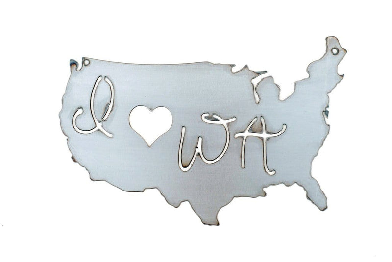 I love Washington USA map