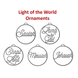 light of the world ornaments