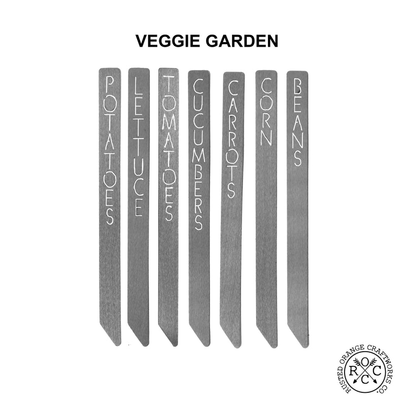 Veggie garden marker set