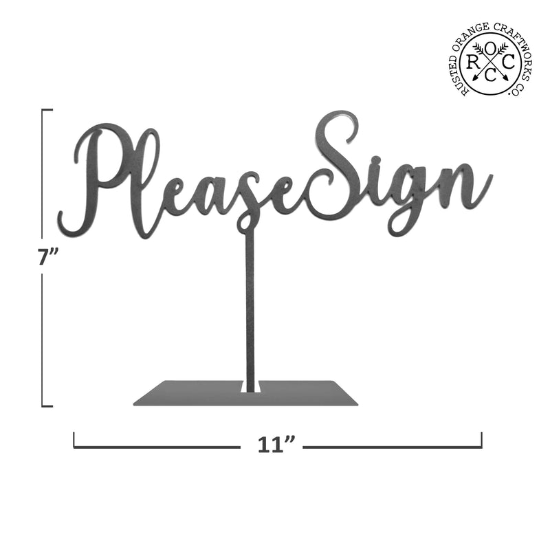 please sign sign dimensions