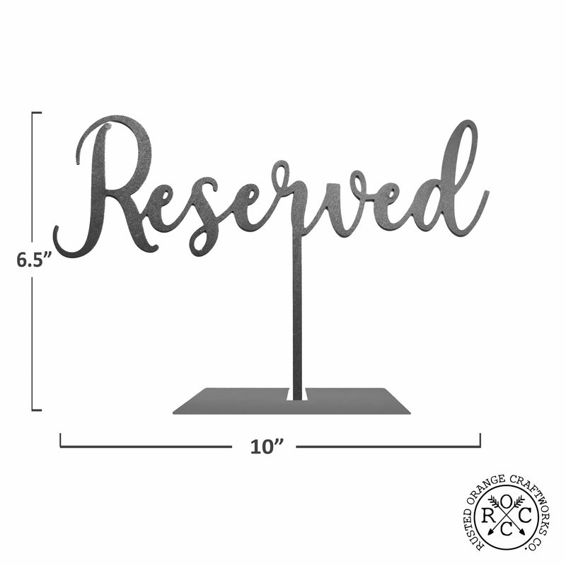 reserved sign dimensions