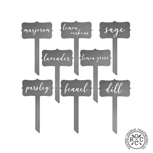 Rusted Orange Craftworks Co. Window Garden Markers - Single - Herb Garden Plant Identification Stakes