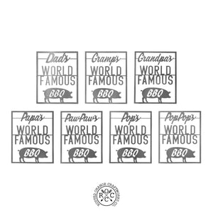world famous bbq sign father's day collection
