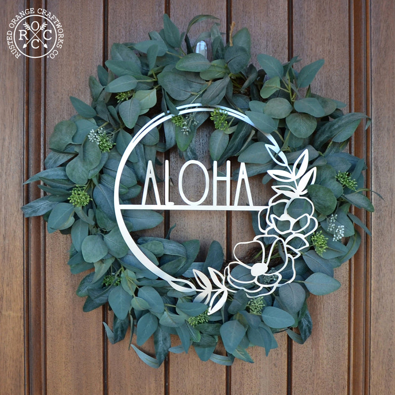 Rusted Orange Craftworks Co. Wreath & Floral Frames Peony Special Offer Flower Shop Collection - Personalized Family Custom Name Wall Sign for Wreath