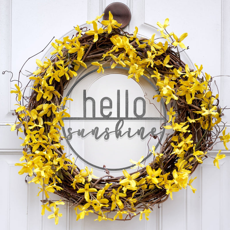 Rusted Orange Craftworks Co. Wreaths & Garlands 11.5 inch / hello sunshine Minimalist Spring Greetings - 5 Styles - Easter Door Wreaths for Front Door Outside
