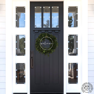 Rusted Orange Craftworks Co. Wreaths & Garlands Special Offer Welcome Circle Greeting - Welcome Home Outdoor Sign for Front Door