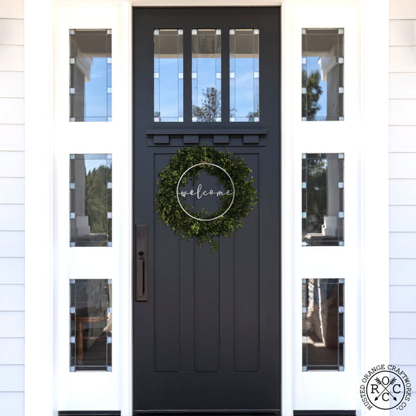 Rusted Orange Craftworks Co. Wreaths & Garlands Special Offer Welcome Circle Greeting - Welcome Home Outdoor Sign for Front Door