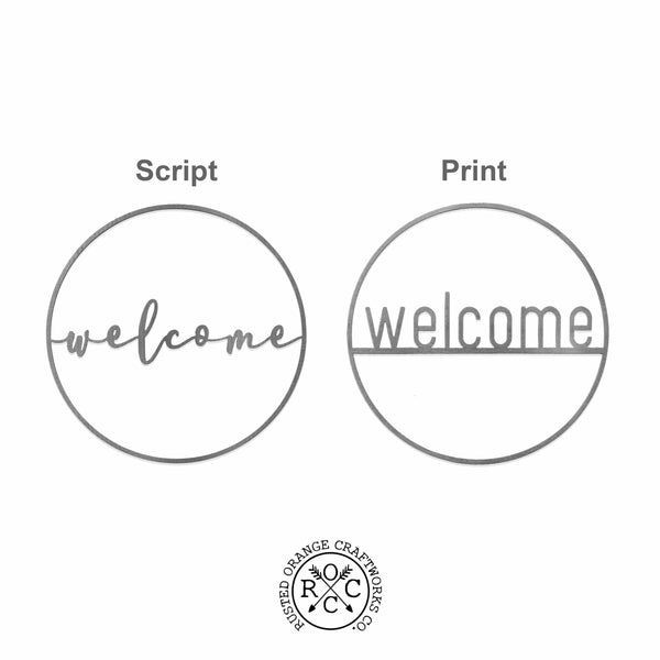 Rusted Orange Craftworks Co. Wreaths & Garlands Special Offer Welcome Circle Greeting - Welcome Home Outdoor Sign for Front Door