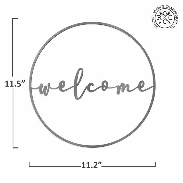 Rusted Orange Craftworks Co. Wreaths & Garlands Special Offer Welcome Circle Greeting - Welcome Home Outdoor Sign for Front Door