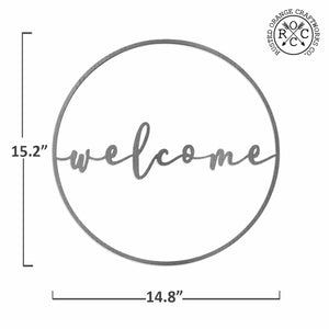 Rusted Orange Craftworks Co. Wreaths & Garlands Special Offer Welcome Circle Greeting - Welcome Home Outdoor Sign for Front Door