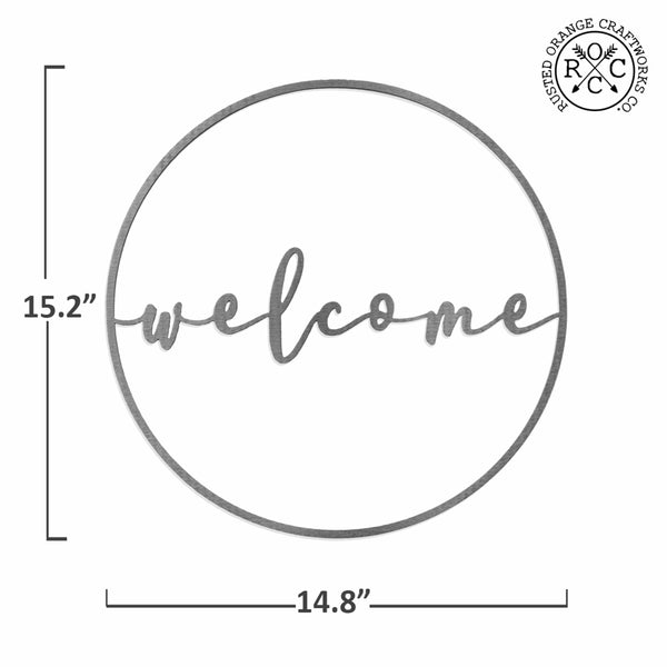 Rusted Orange Craftworks Co. Wreaths & Garlands Special Offer Welcome Circle Greeting - Welcome Home Outdoor Sign for Front Door