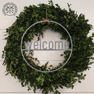 Rusted Orange Craftworks Co. Wreaths & Garlands Special Offer Welcome Circle Greeting - Welcome Home Outdoor Sign for Front Door