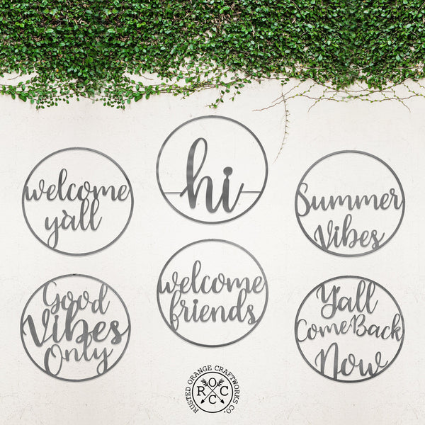 Rusted Orange Craftworks Co. Wreaths & Garlands Summer Greetings Signs - 8 Styles - Wreath Beach Home Decor